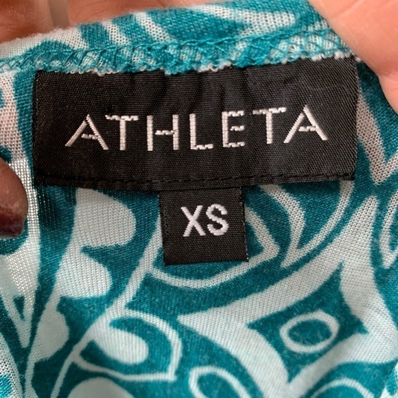 EUC Athleta Cowl Neck Paisley Print Top - Picture 5 of 6